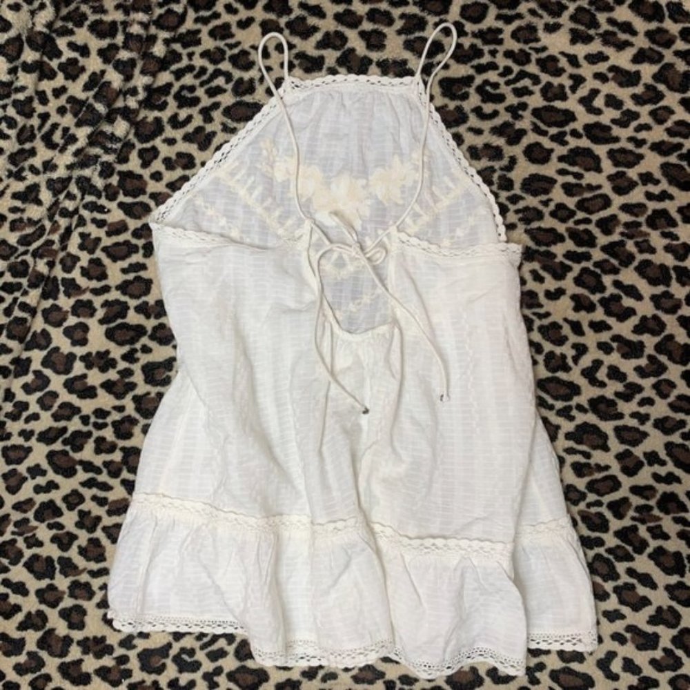 Free People • White Elisa Boho Tunic || Small - Picture 3 of 3